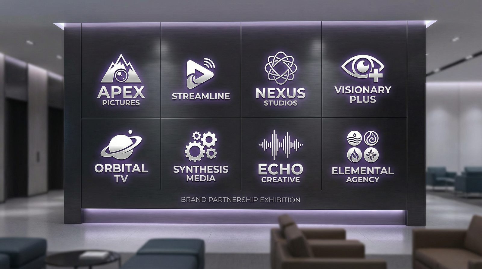 幼幼合作影视品牌Logo墙